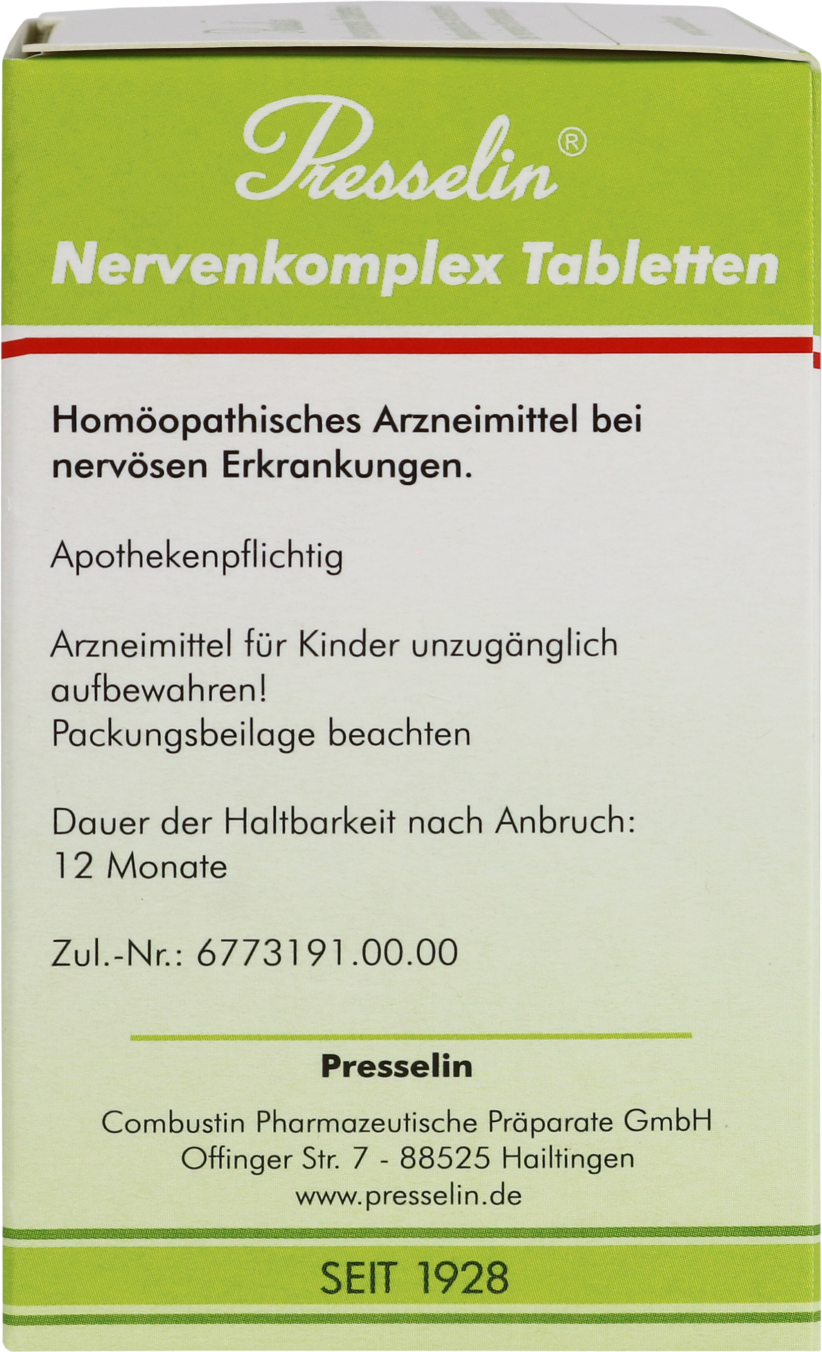 Presselin Nervenkomplex, Dose 200 Tabletten