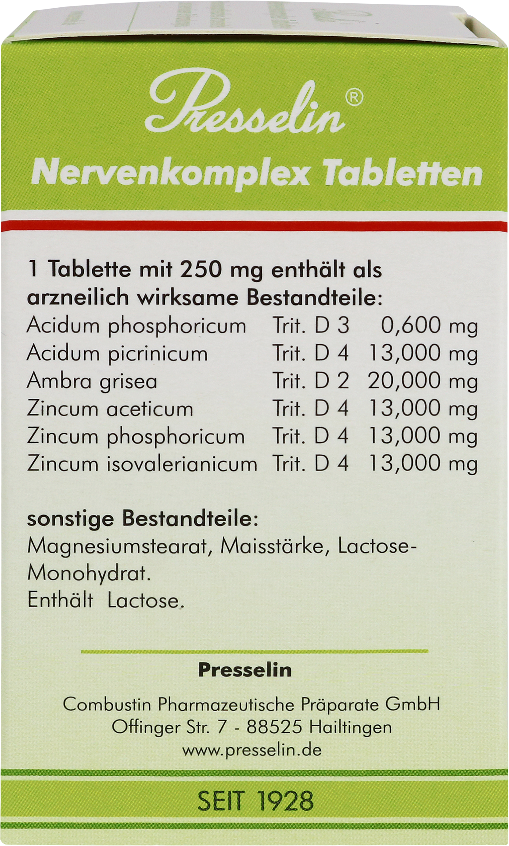 Presselin Nervenkomplex, Dose 200 Tabletten
