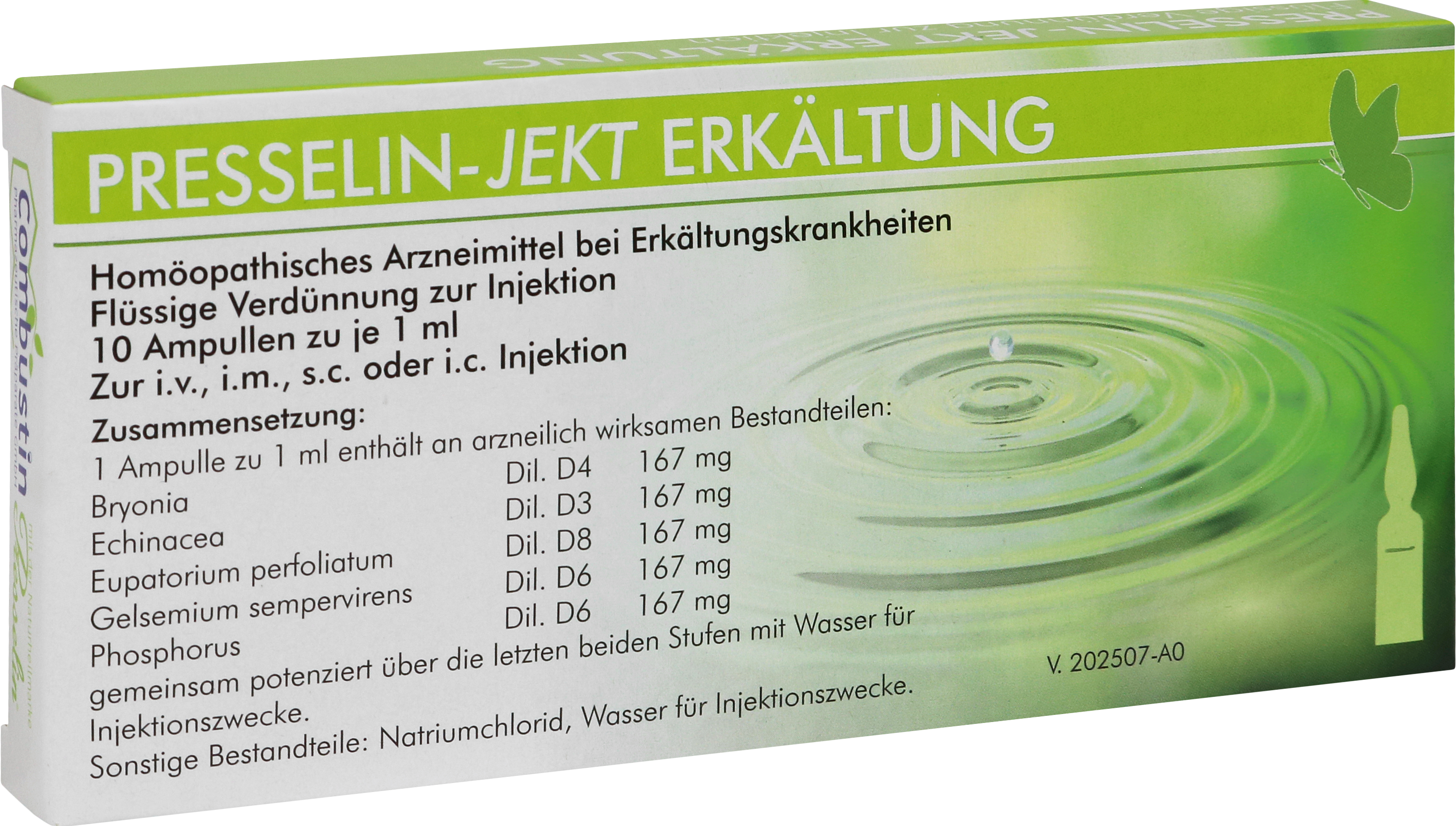 PRESSELIN-JEKT Erkältung, 10 x 1 ml Ampullen