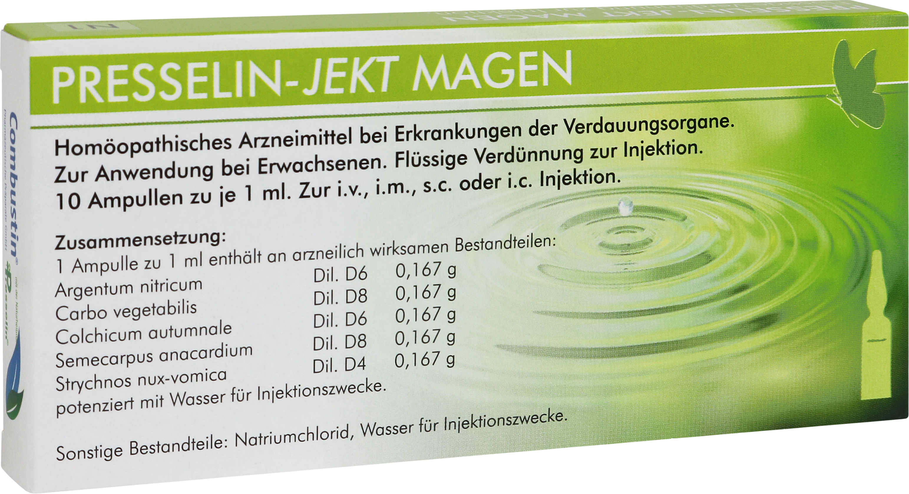 PRESSELIN-JEKT Magen, 10 x 1 ml Ampullen