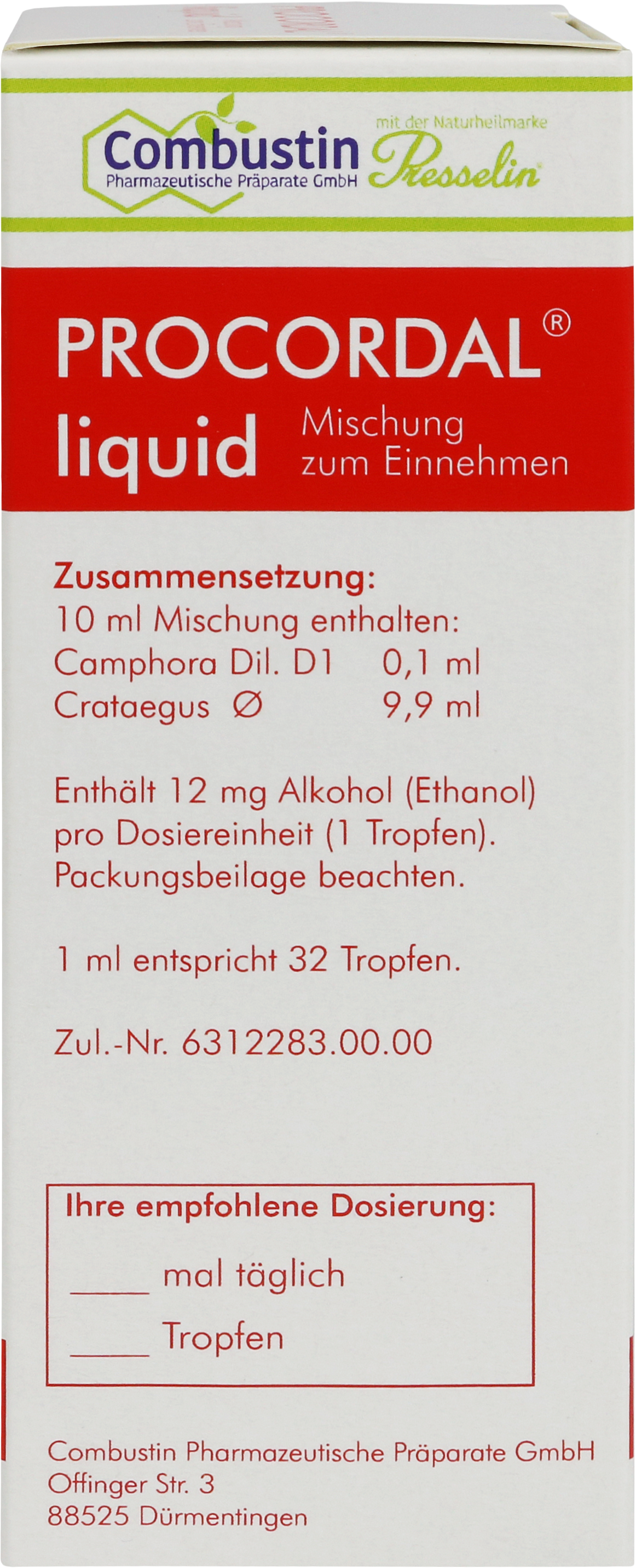 Procordal liquid ,  Tropfflasche 100 ml