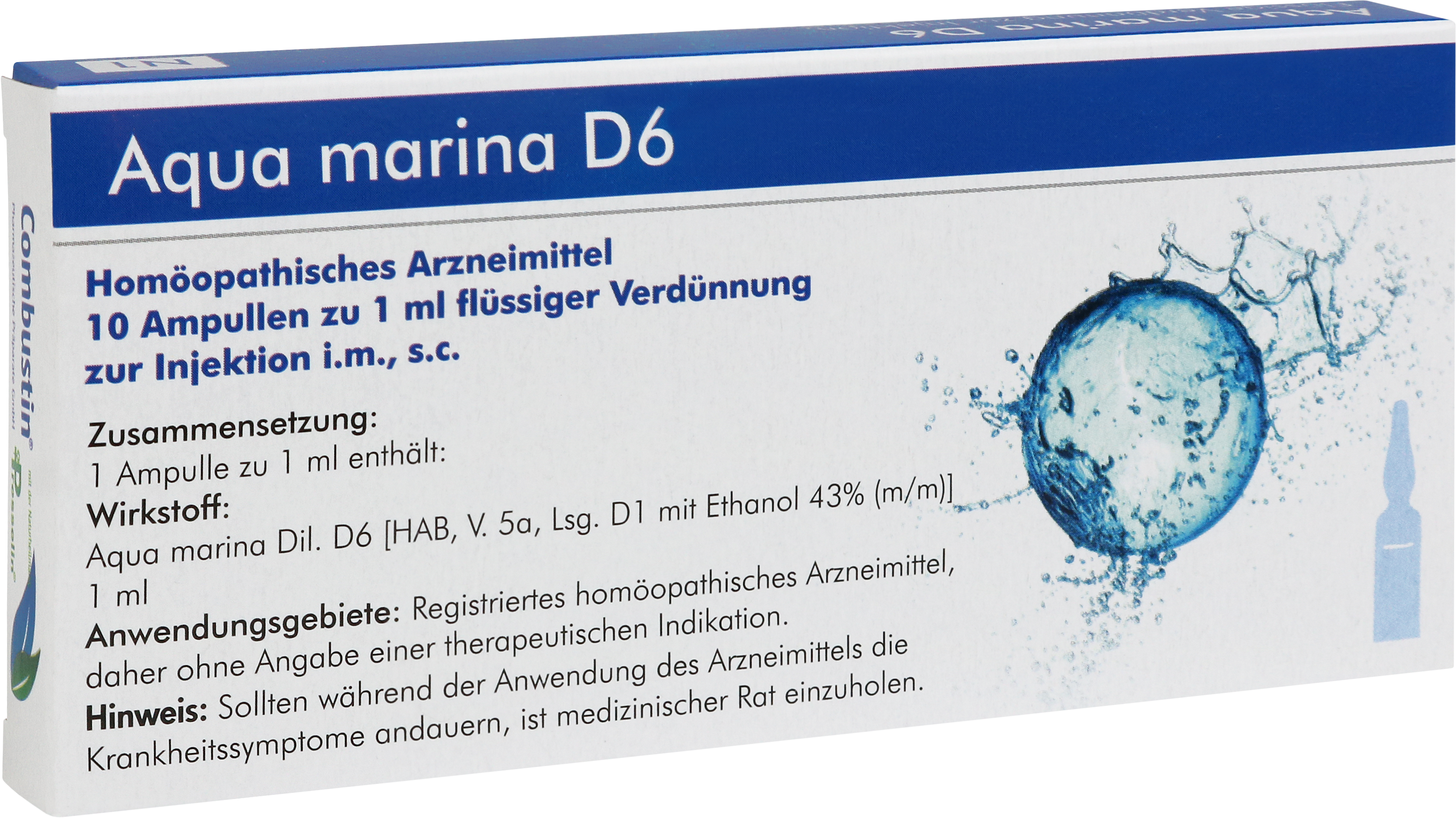 Aqua marina D6, 10 x 1 ml Ampullen