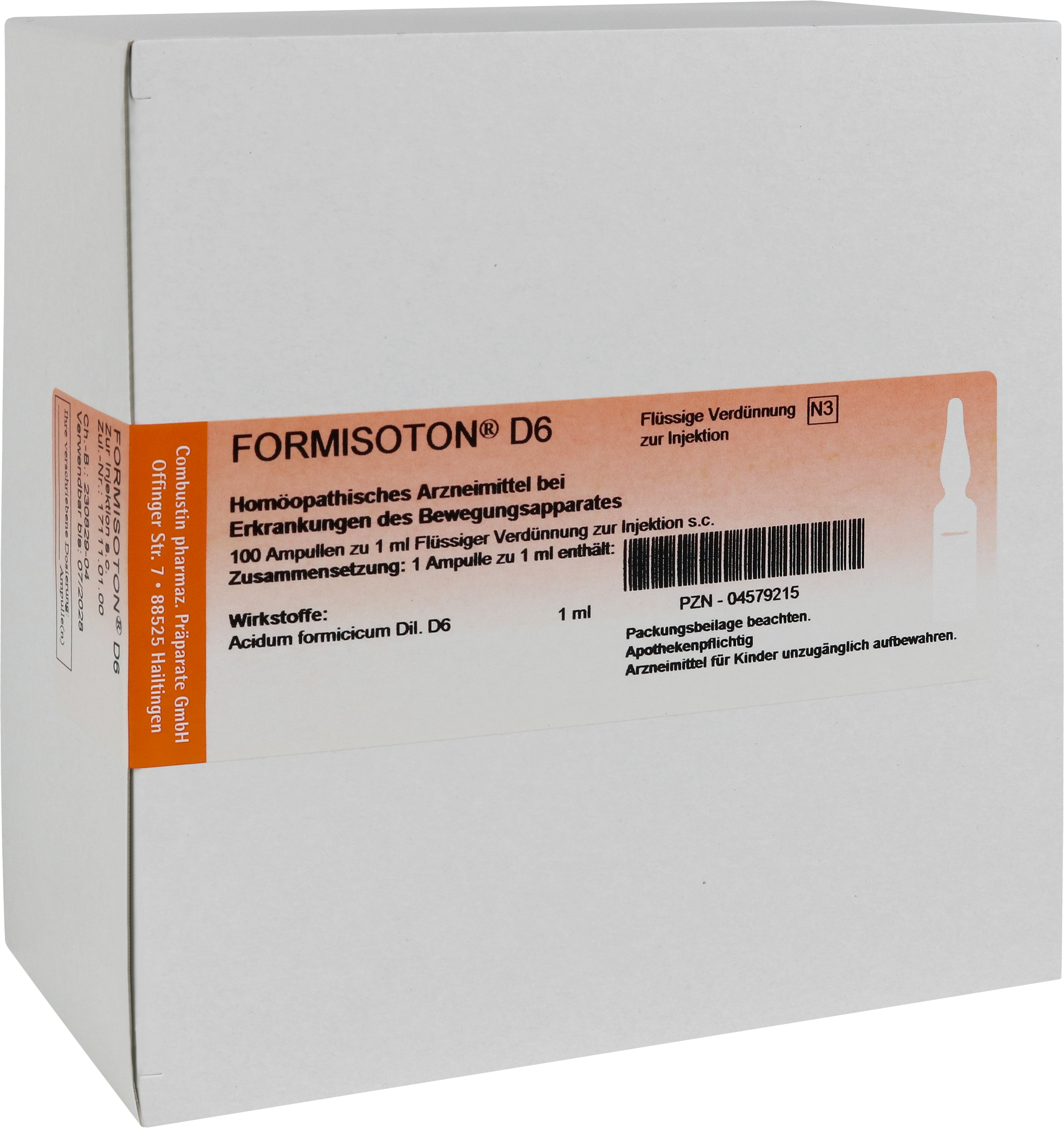 Formisoton D6,  100 x 1 ml Ampullen