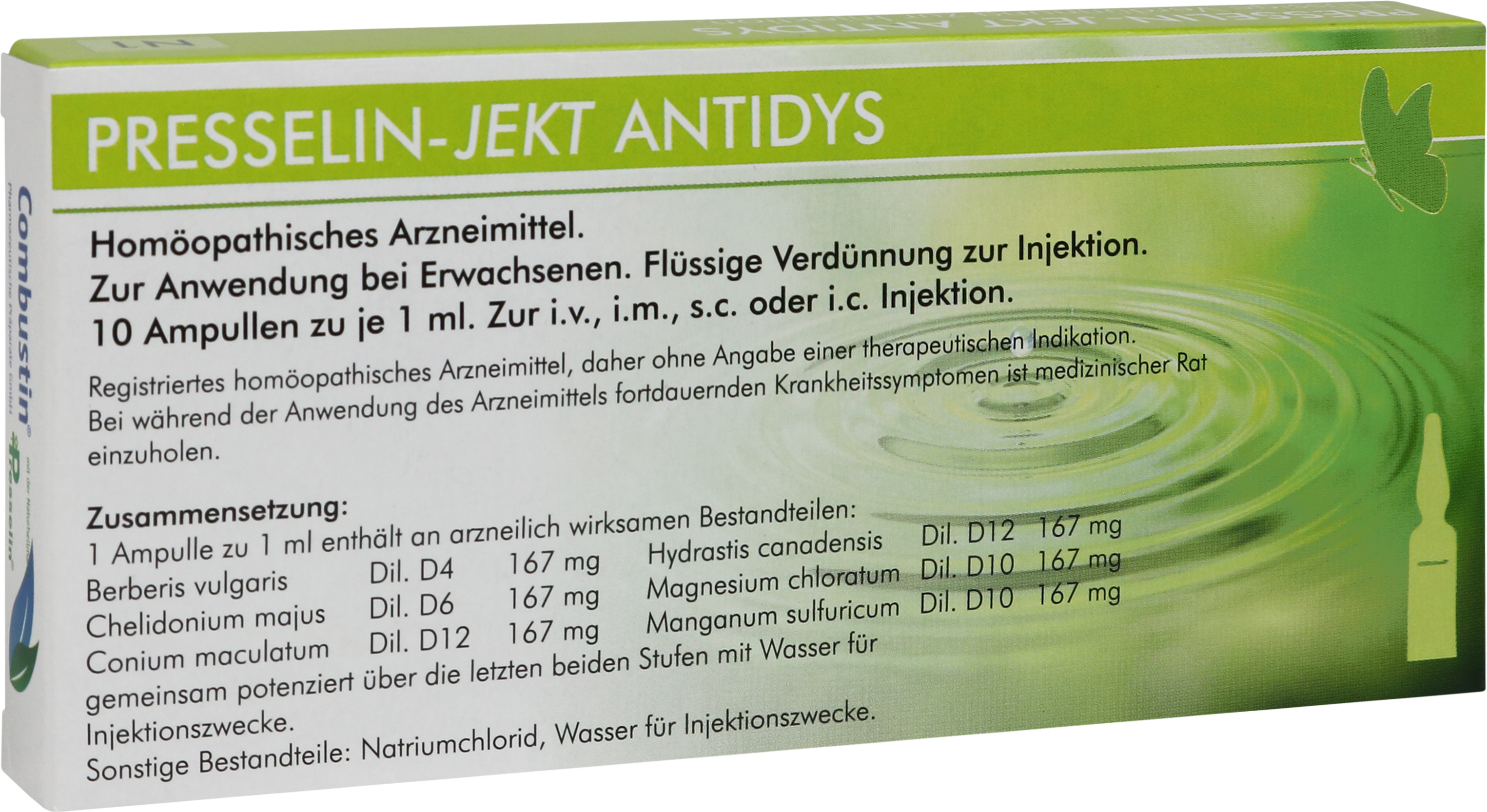 PRESSELIN-JEKT ANTIDYS,  10 x 1 ml Ampullen
