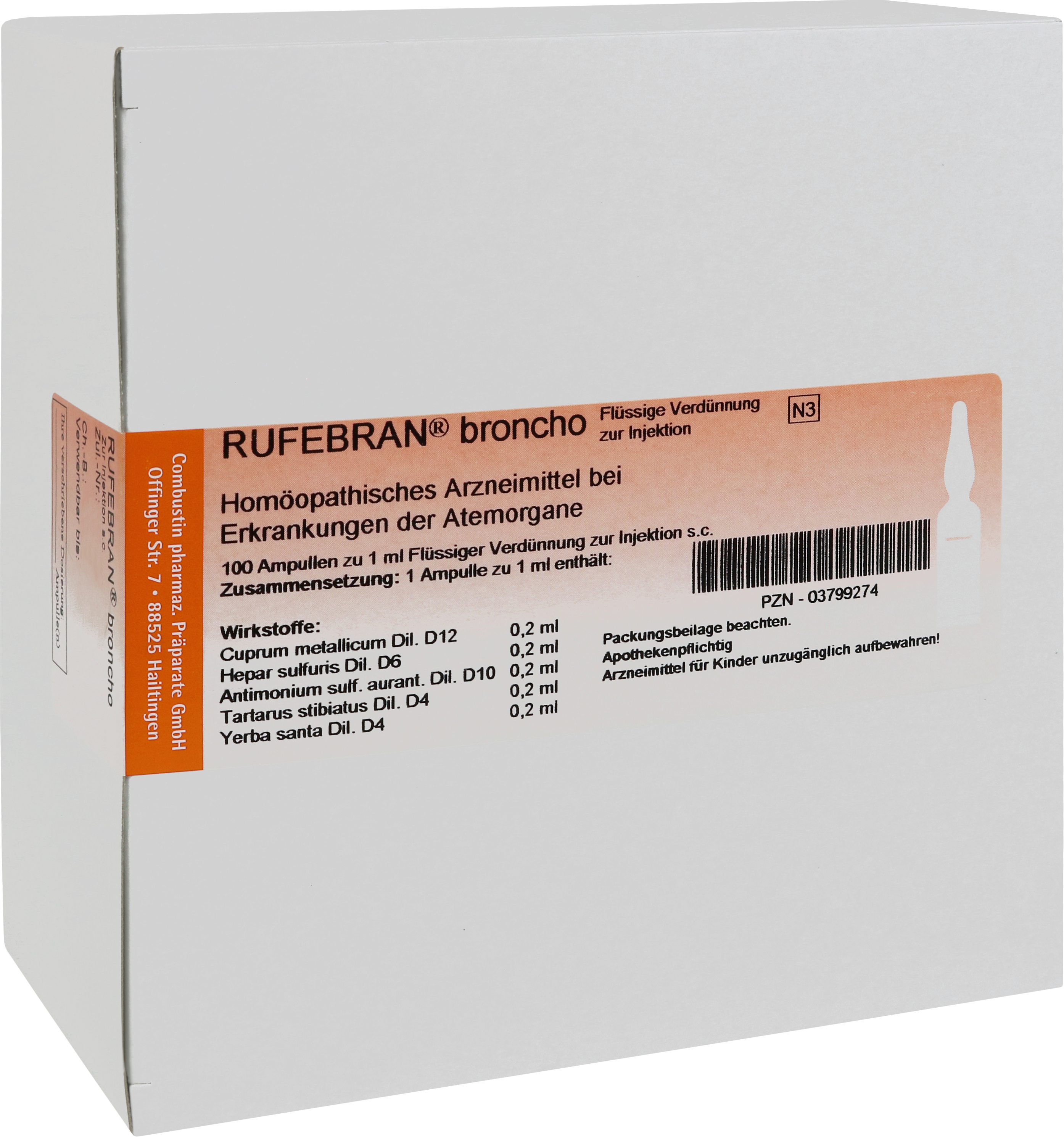 Rufebran broncho, 100 x 1 ml Ampullen