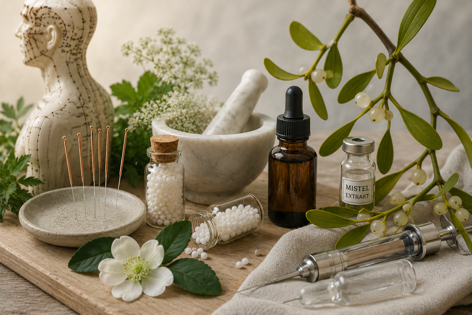 Illustration naturheilkundlicher Therapieverfahren